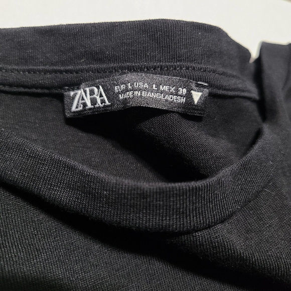 Zara Black Crop Top sz L - Picture 6 of 7